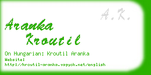 aranka kroutil business card